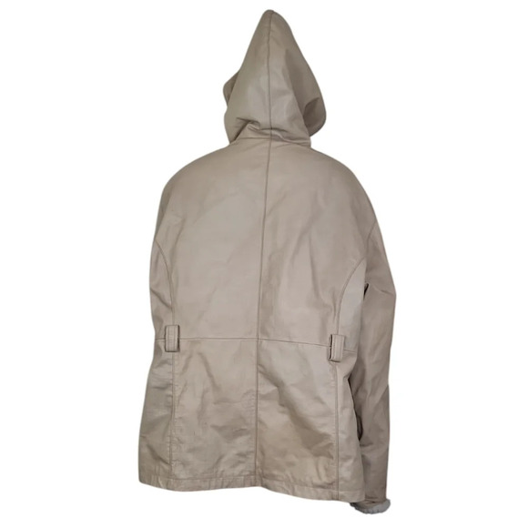 Wilsons Leather Tan Leather Faux Fur Lined Jacket Coat - Picture 4 of 8